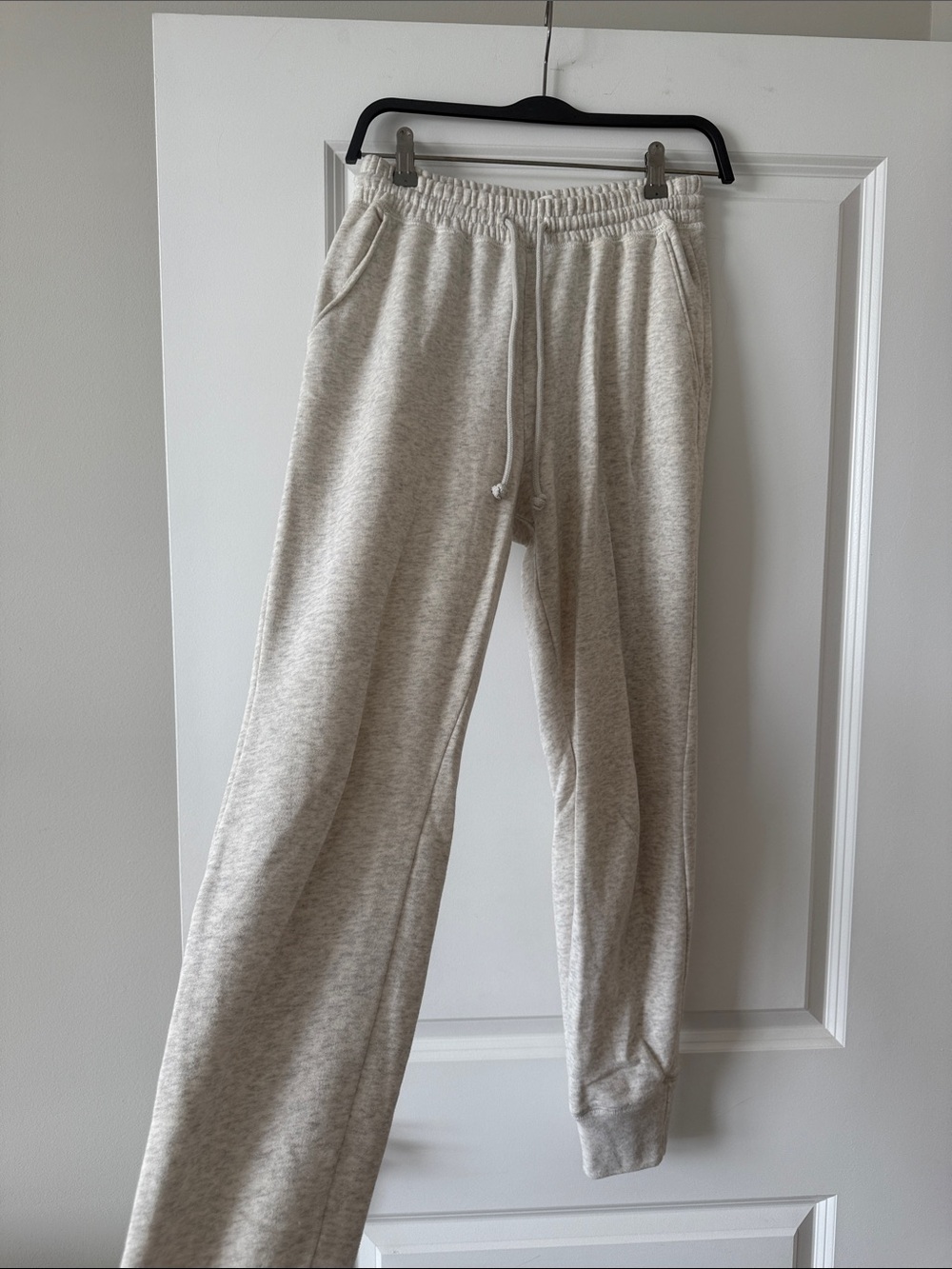 Abercrombie & Fitch Light Heather Gray Drawstring Joggers